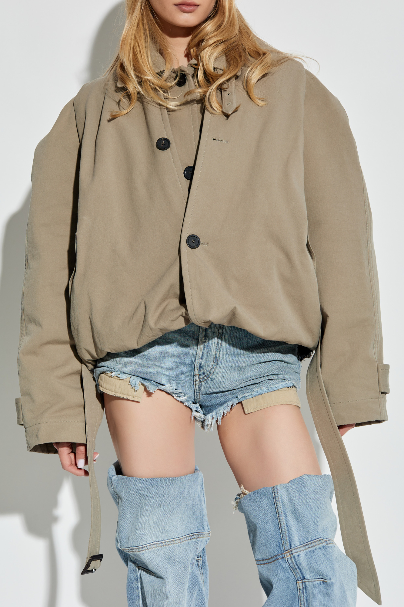 コート BALENCIAGA Woman Coat Beige 831516TQP07 9966 BALENCIAGA: Coat woman - Beige | Balenciaga jacket